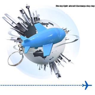 1 Móc Khóa Hình Máy Bay Có Đèn Led Dễ Thương