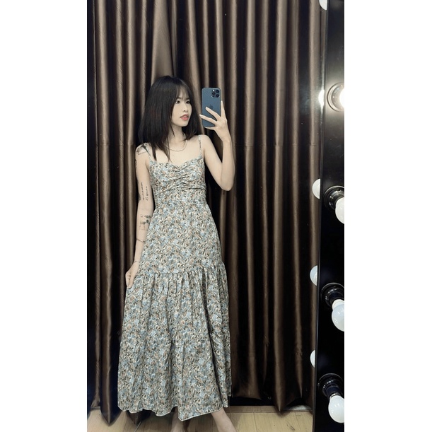 [HCM] Đầm xòe maxi hoa lụa siêu xinh xắn tôn dáng sang chảnh cho các nàng KME FASHION