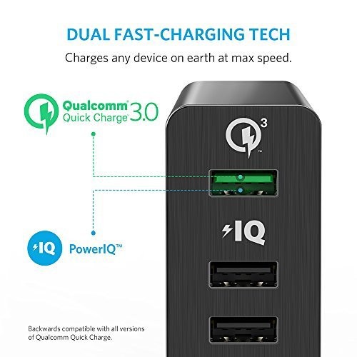 Sạc Anker 5 cổng công nghệ powerlQ - cao cấp Hàng Chính Hãng