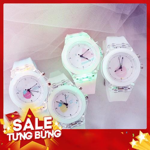 (Giá sỉ) Đồng hồ thời trang nữ Candycat led phát sáng dây silicon -Hàng nhập khẩu