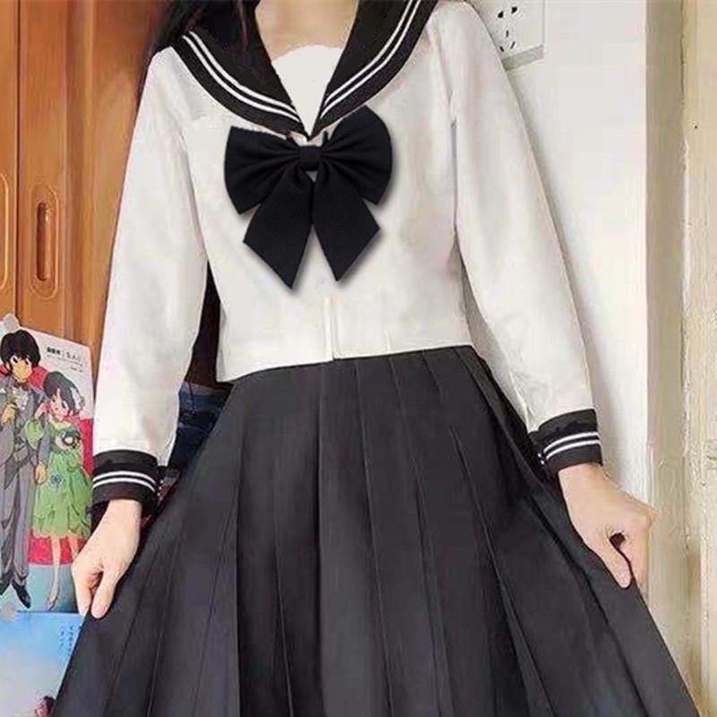 Bộ Đồng Phục Nữ Sinh Nhật Bản Gồm Áo Ngắn + Chân Váy Chữ a Xếp Ly Dễ Phối Đồ