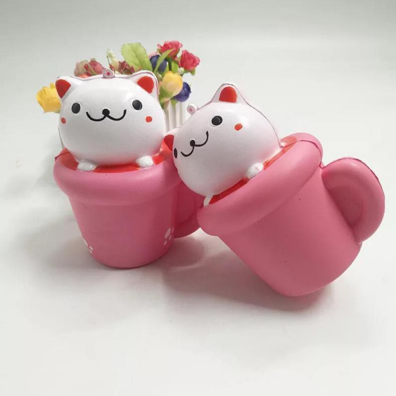 tkdc đồ chơi xả stress squishy cốc mèo