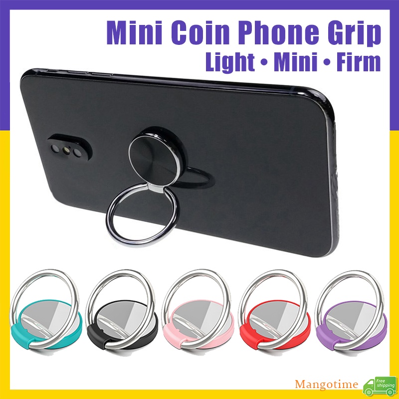 Nhẫn Móc Điện Thoại / Tiền Xu Mini Xoay 360 Độ Bằng Kim Loại Chống Rơi° Giá Đỡ Điện Thoại Trên Ô Tô