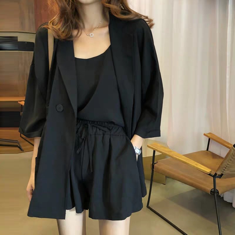 SET VEST 3 MÓN GỒM ÁO 2 DÂY + ÁO KHOÁC VEST + QUẦN GIẢ VÁYi | BigBuy360 - bigbuy360.vn