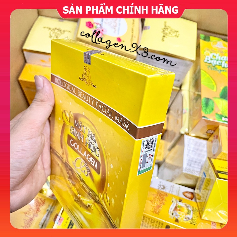 Bộ Mỹ Phẩm Collagen X3 chính hãng (Mặt Nạ Collagen X3 + Kem Chống Nắng Nọc Ong)