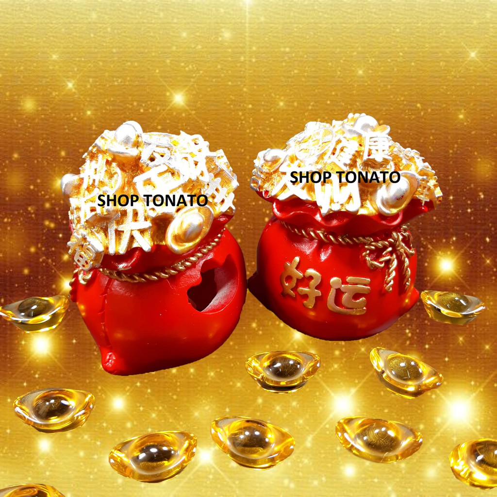 TÚI VÀNG PHONG THỦY HẢO VẬN TÀI LỘC TVV,TVD CAO 6CM