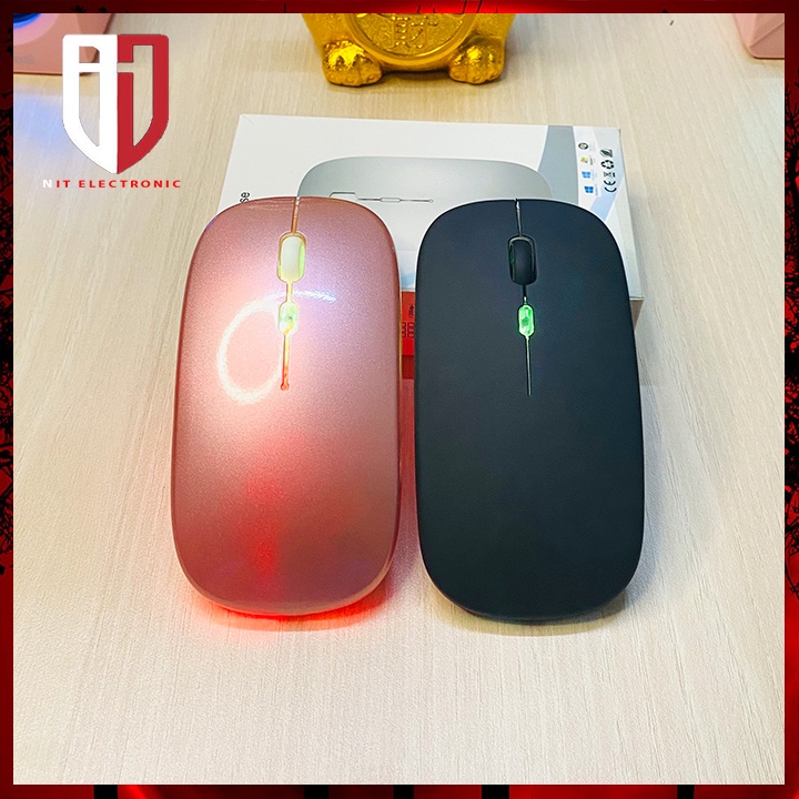 Chuột không dây máy vi tính pin sạc SIlent Wireless mouse mini chuột game gaming led RGB