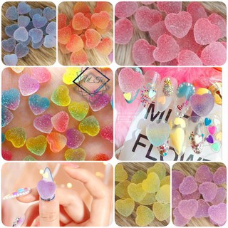 charm nail kẹo dẻo tim