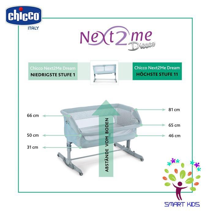 Cũi kề giường đa năng Chicco Next2Me air màu be