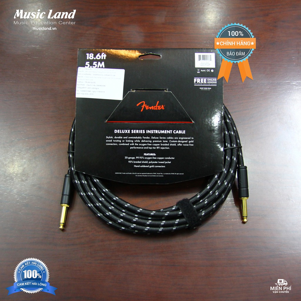 Dây Fender Deluxe Instrument Cable– 5.5M (chính hãng)