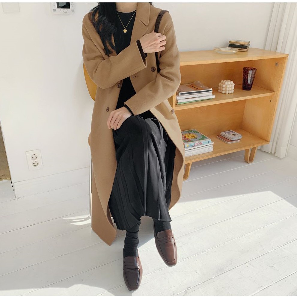 Đầm midi màu trơn cổ tròn dài tay dễ thương 32352 | BigBuy360 - bigbuy360.vn