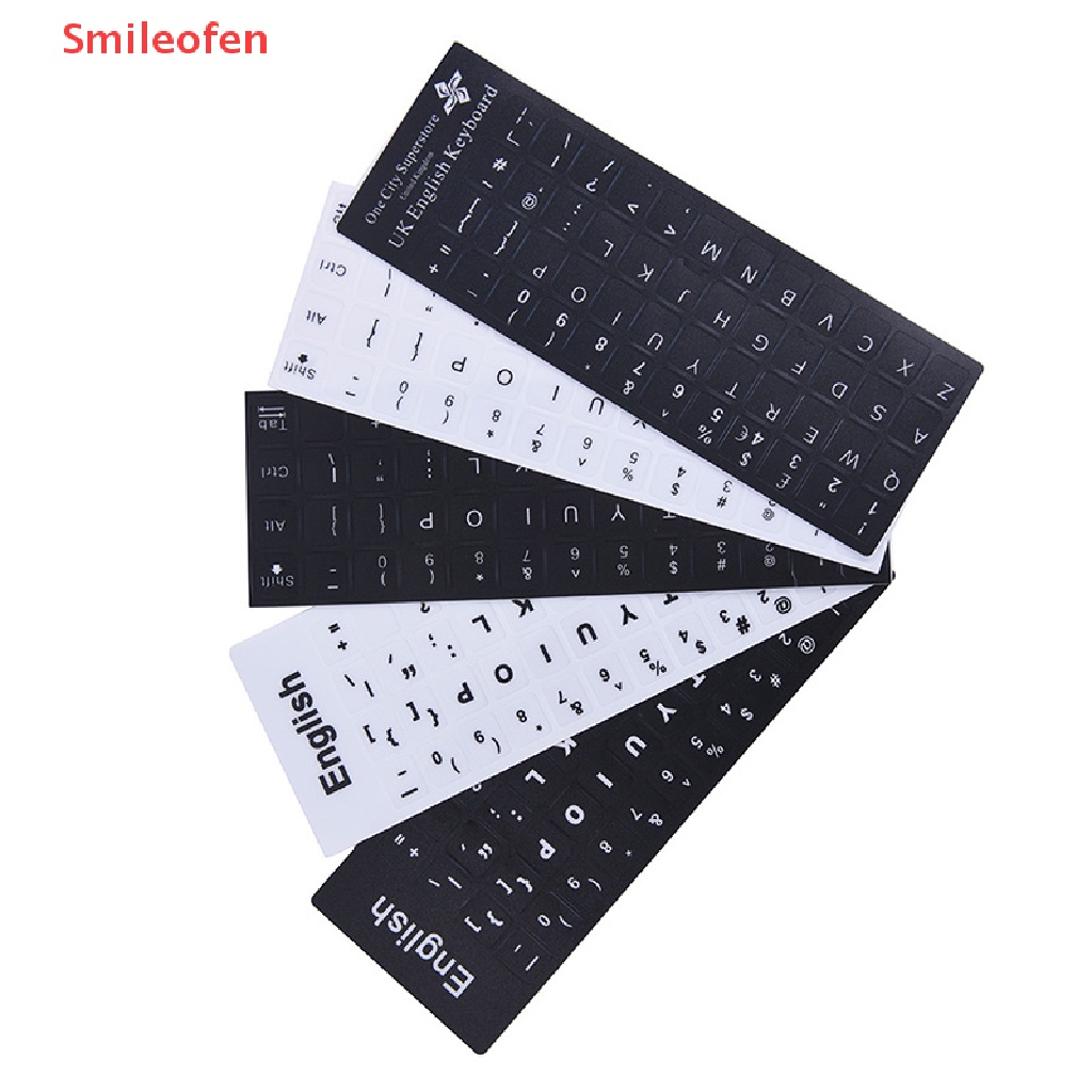 Miếng Dán Thay Thế Bàn Phím Tiếng Anh Màu Trắng Đen Cho Máy Tính PC Laptop Mới