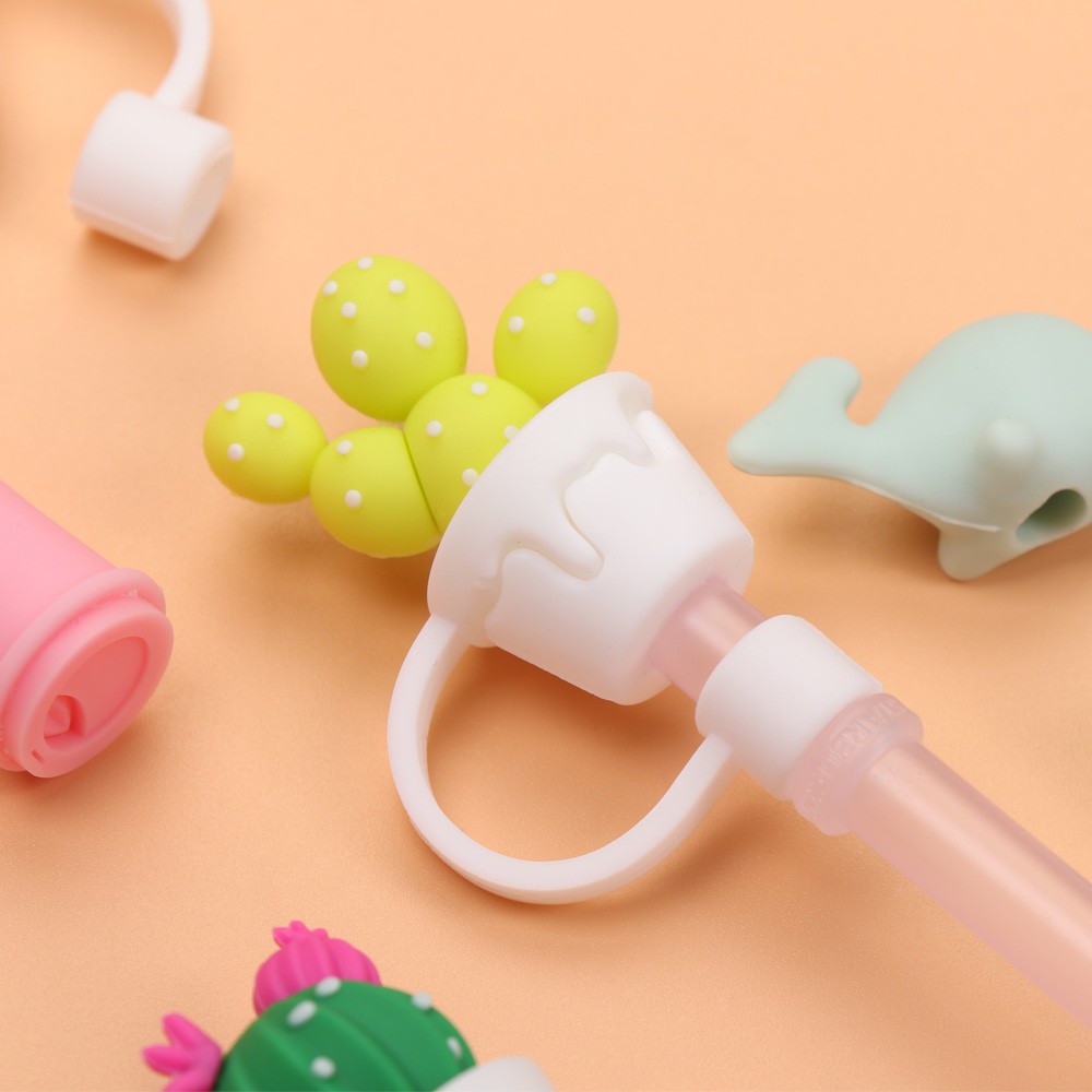 Nắp Đậy Ống Hút Chất Liệu Silicon Hoạ Tiết Hoạt Hình Dễ Thương | BigBuy360 - bigbuy360.vn