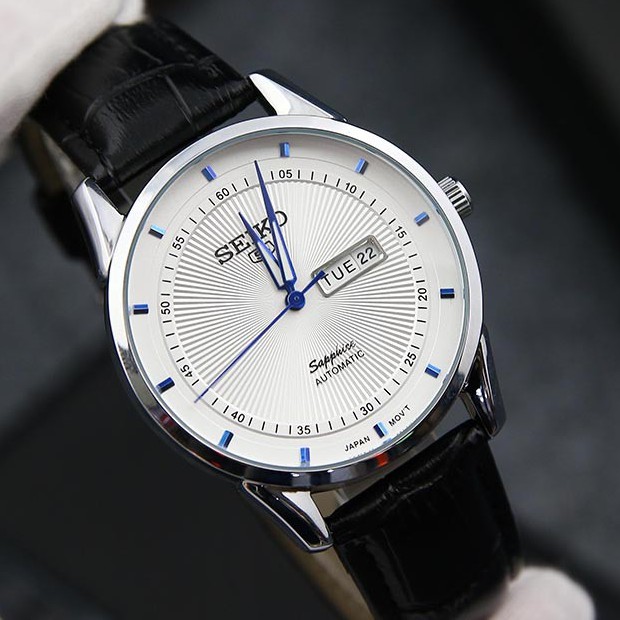 Đồng hồ nam dây da SE6888 mặt kính Sapphire hiển thị lịch ngày tháng -Thiết kế sang trọng Chống xước Chống Nước - BH 12T