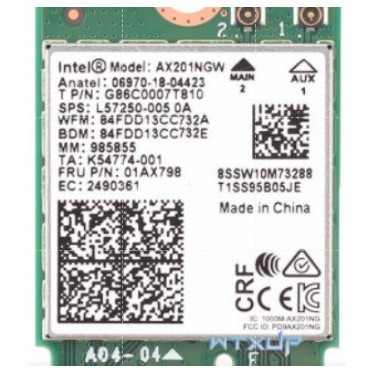 Thẻ Wireless INTEL Wi-Fi 6 AX201