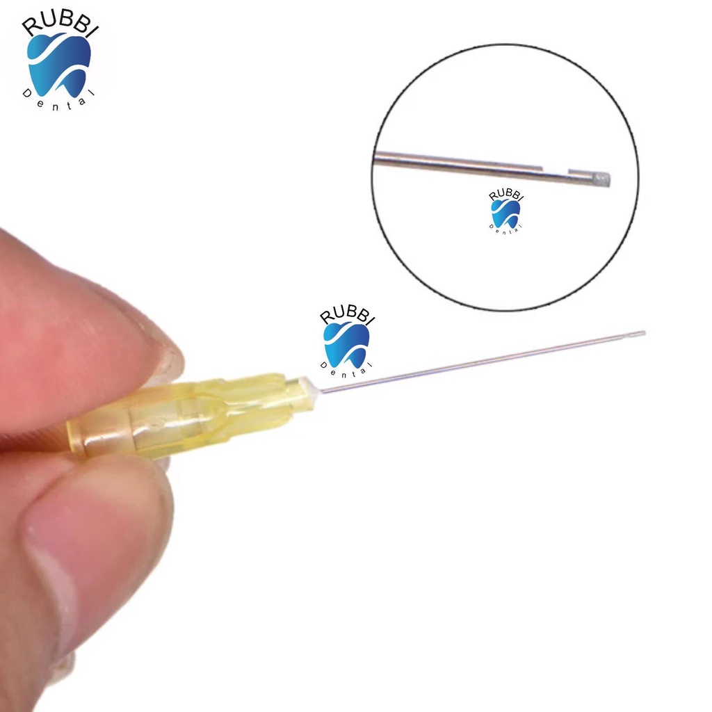 Combo 100 chiếc kim bơm rửa nội nha chống quá chóp 1 lỗ, 2 lỗ dùng trong nha khoa