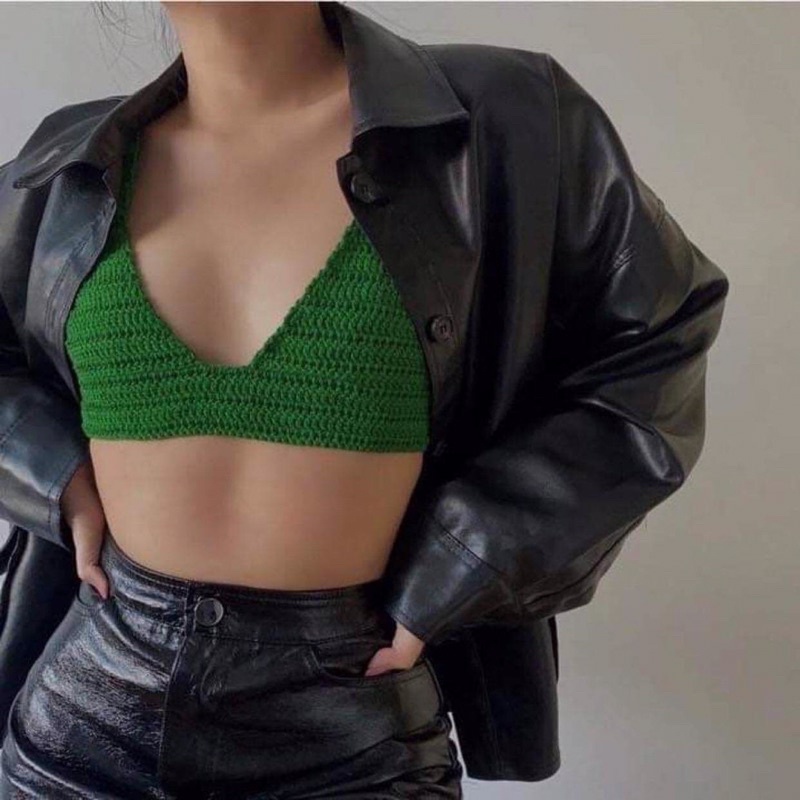 Áo bra len handmade ☘️FREESHIP☘️