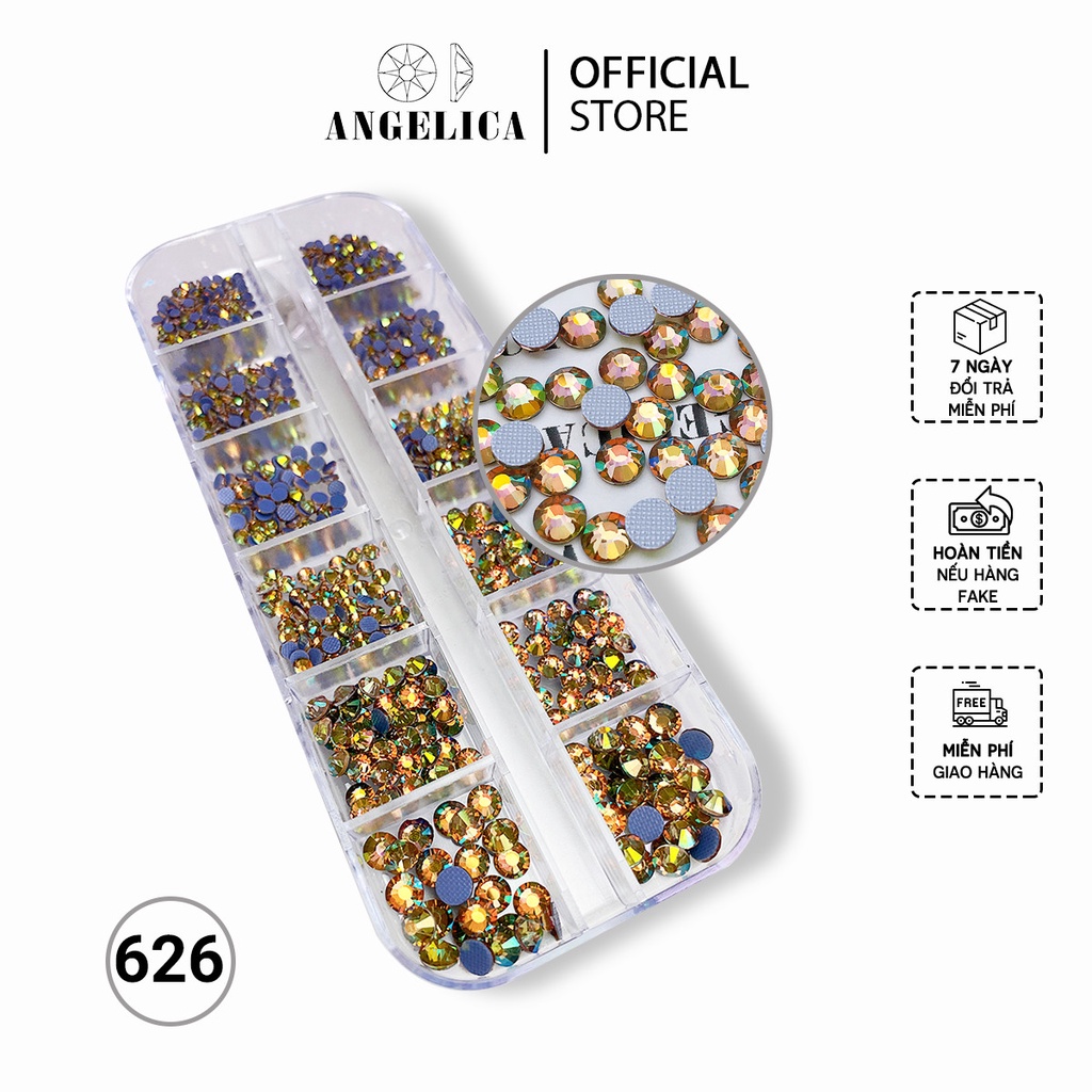 Đá chân lưới Nail 12 Khía Ghost Light Trang Trí Móng ANGELICA 626