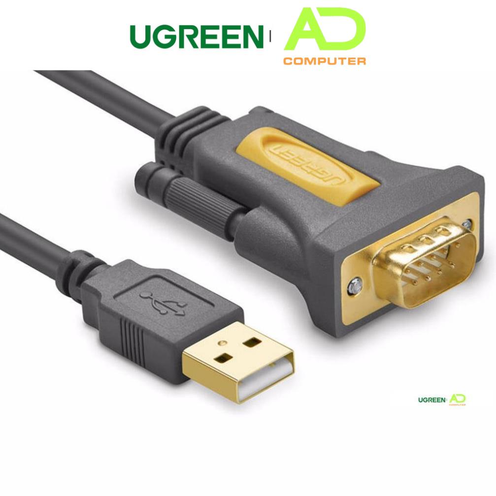 Dây USB 2.0 sang COM DB9 RS-232 chipset PL2303TA UGREEN CR104 - Hàng phân phối chính hãng - Bảo hành 18 tháng