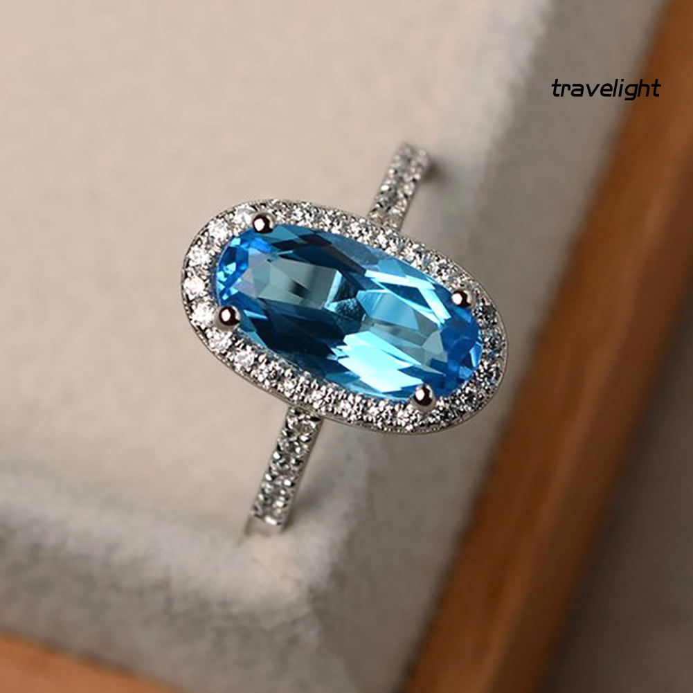 Nhẫn Đính Đá Topaz Nhân Tạo K1