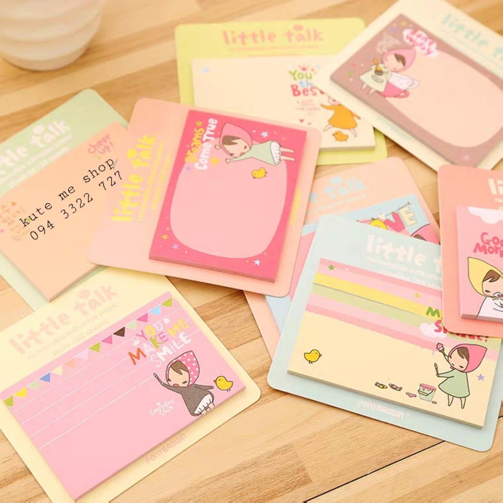 Note chữ nhật nhiều màu