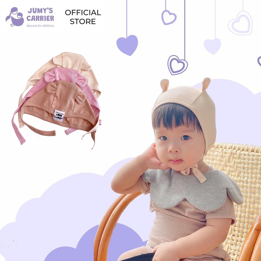 Jumy's - Mũ sơ sinh giữ ấm nhiều màu đáng yêu thời trang Hàn Quốc dành cho bé