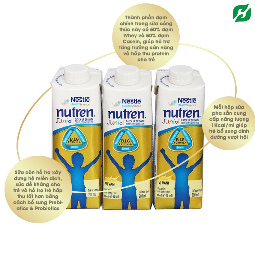 Sữa Nutren Junior 200ml – Top 3 Sữa Cho Trẻ Suy Dinh Dưỡng Tốt Nhất - 1 hộp