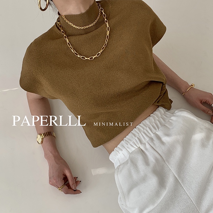 DUNEA Áo dệt kim cổ lọ thời trang quyến rũ cho nữ