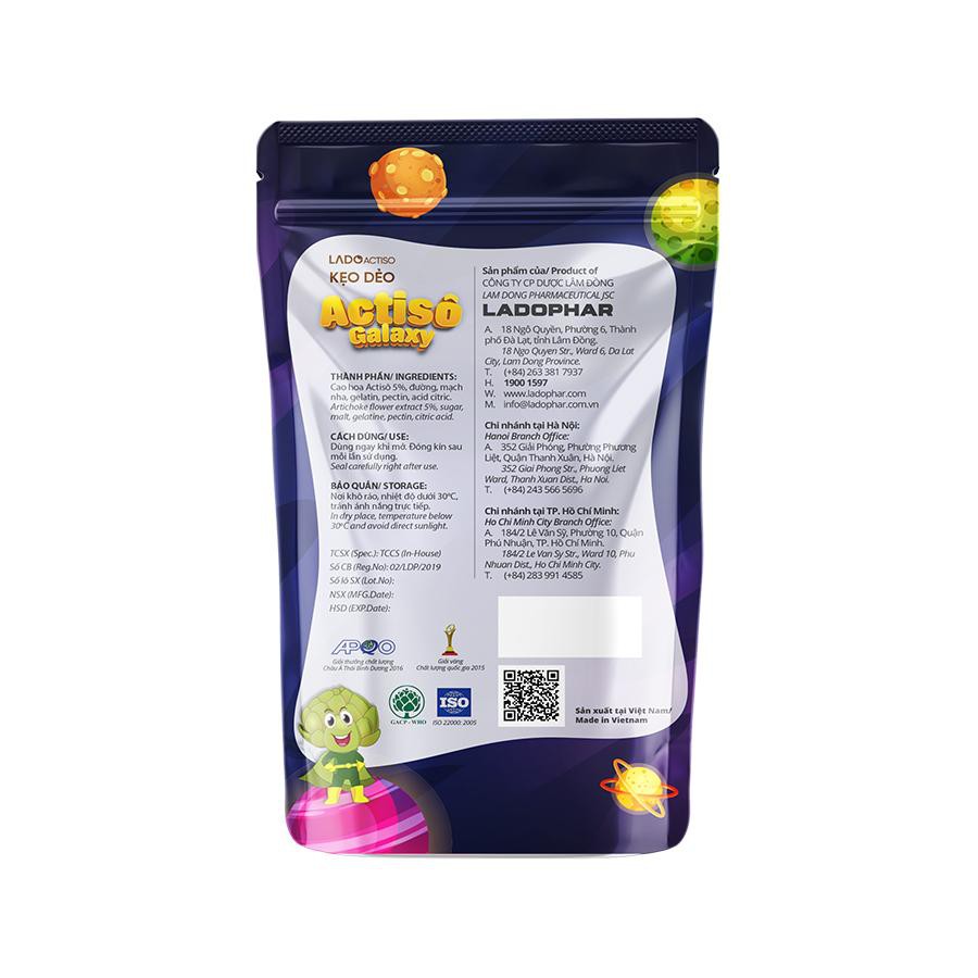 Kẹo Dẻo Atiso Galaxy Gói 80g Actiso Ladophar Đà Lạt Lâm Đồng