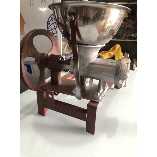 Cối say thịt ,cua ,cá cối gang 12 , máy đùn thịt , đùn xúc xích