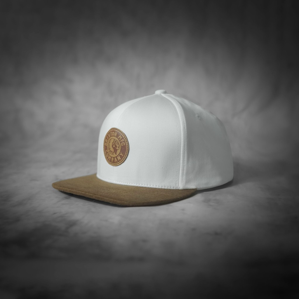 Mũ nón kết lưỡi trai Brixton trắng kết hợp nâu snapback cao cấp form đẹp cá tính