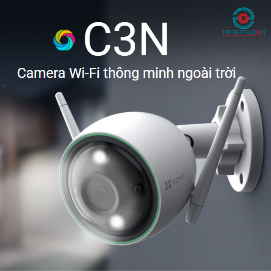 Camera ngoài trời Wifi tích hợp AI EZVIZ C3N , C3TN - TRANGIATELECOM