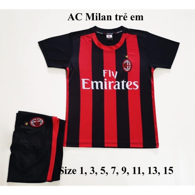 Quần áo bóng đá đội tuyển AC Milan mẫu mới nhất 2020