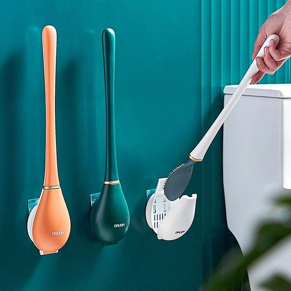 Bàn Chải Chà Toilet Bằng Silicone Gắn Tường Tiện Dụng