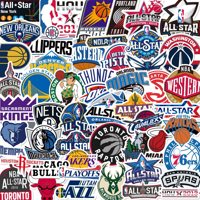 [Set 10 chiếc] Sticker Bóng Rổ, Ván Trượt, Jeep Dán Trang Trí Bàn Học, Sticker Dán Mũ Bảo Hiểm Sticker NBA Skate Jeep