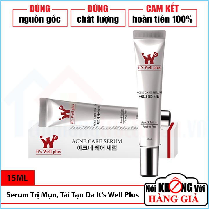 Serum Hỗ Trợ Đặc Trị Mụn Tận Gốc Và Làm Đầy Sẹo Acne Care Serum 15Ml It's Well Plus| Trị Mụn | Trị Thâm Mụn | Tái Tạo Da