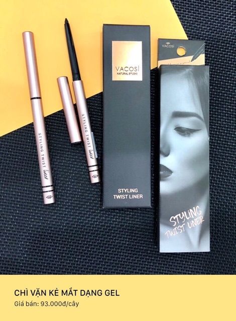 Chì kẻ mí mắt dạng gel Vacosi Styling Twist Liner 5ml