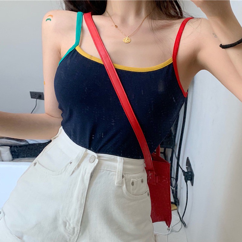 Áo thời trang 2 dây màu trơn quyến rũ trẻ trung cho nữ