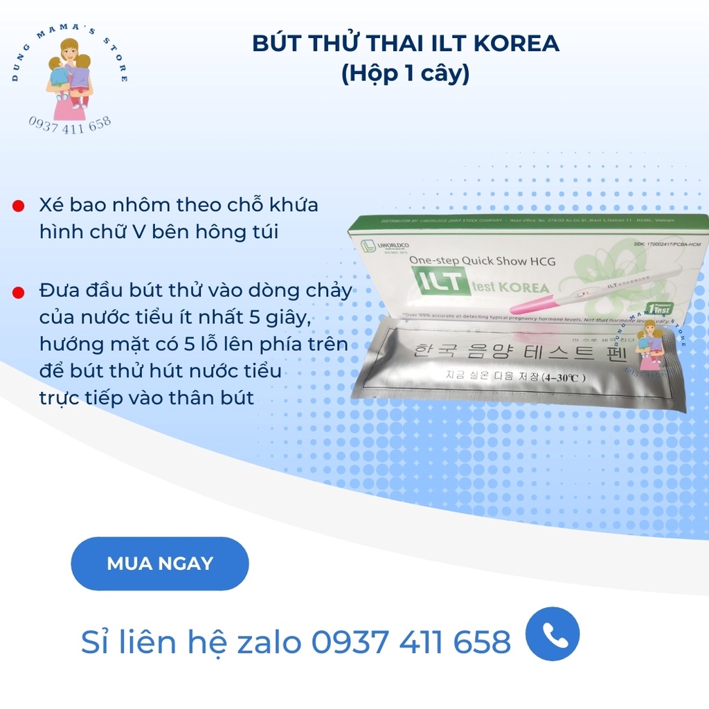 Bút Thử Thai Nhanh ILT Test KOREA - Phát Hiện Thai Sớm