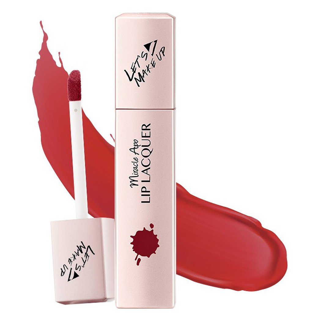 Son kem lì Miracle Apo Lip Lacquer Matte Holiday Collection Màu Đỏ Đất 3ml