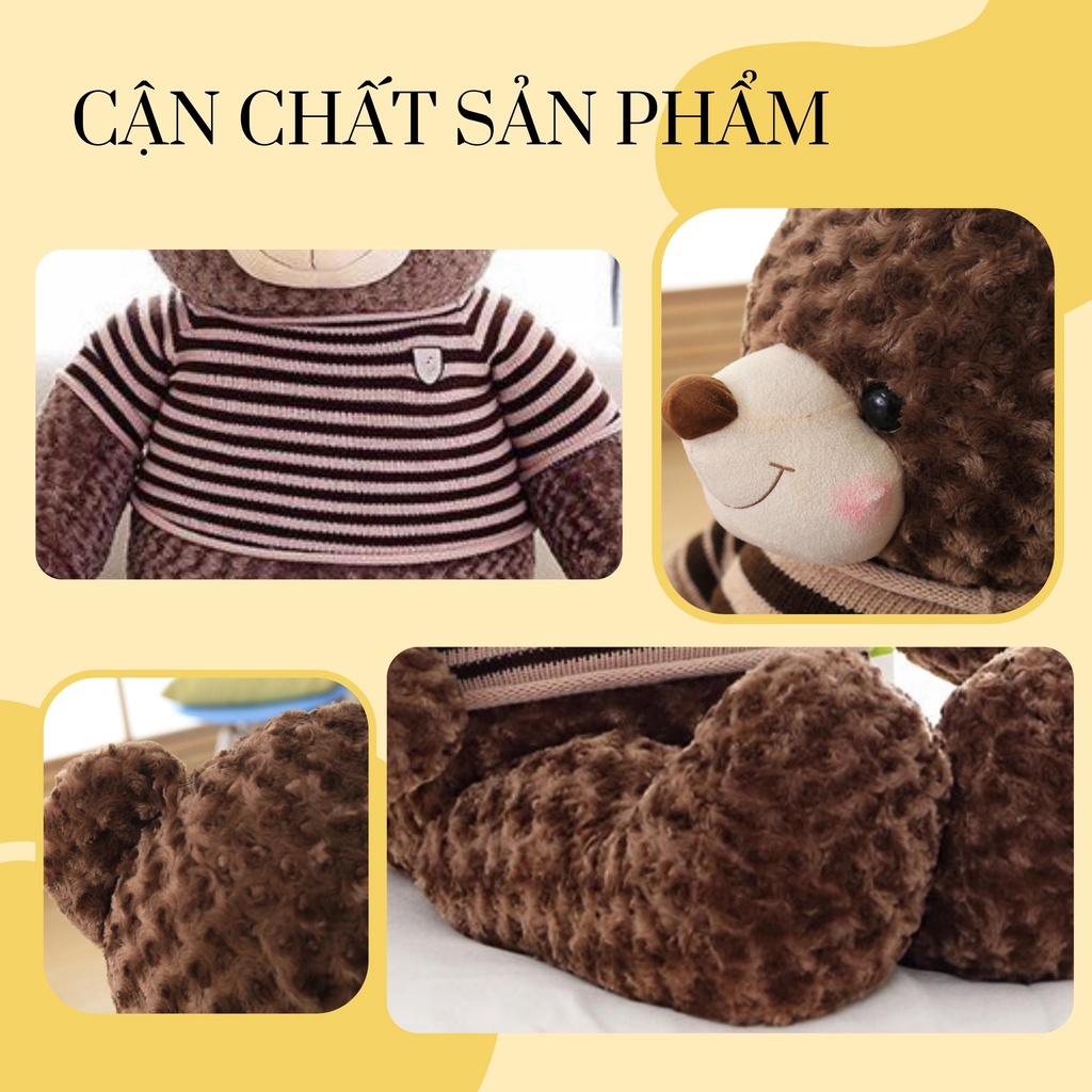 Gấu bông Teddy- Gấu Teddy nhồi bông khổng lồ - nâu đậm - kích thước