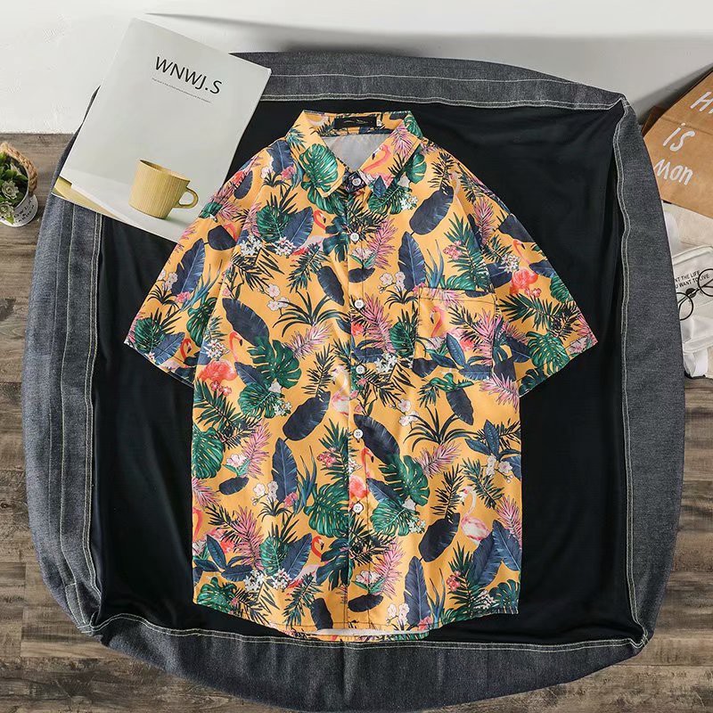 Áo Sơ Mi Dáng Rộng Phong Cách Hawaii Size M-3Xl Kt-024