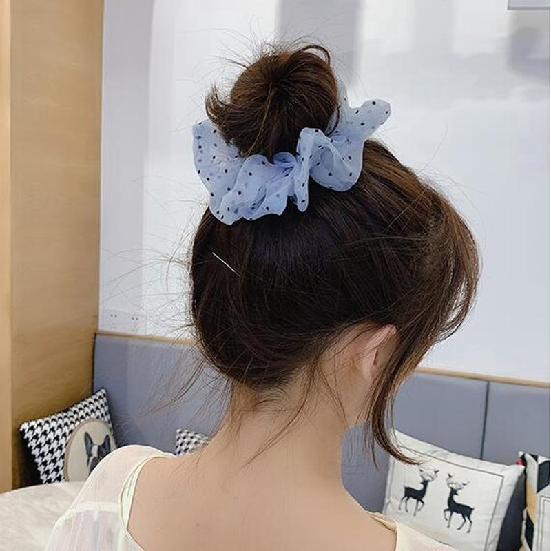 Dây Buộc Tóc Phối Hoạ Tiết Xinh Xắn Dành Cho Nữ