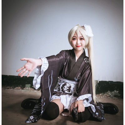 Set váy Kimono ngắn đen dễ thương gợi cảm Cosplay anime ( Hàng order ) | BigBuy360 - bigbuy360.vn