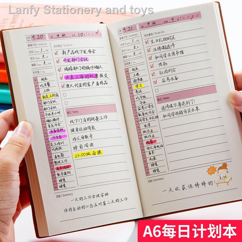 Sổ tay lập kế hoạch chi tiêu khổ A6 cầm tay bìa đục lỗ bên gáy nhiều màu