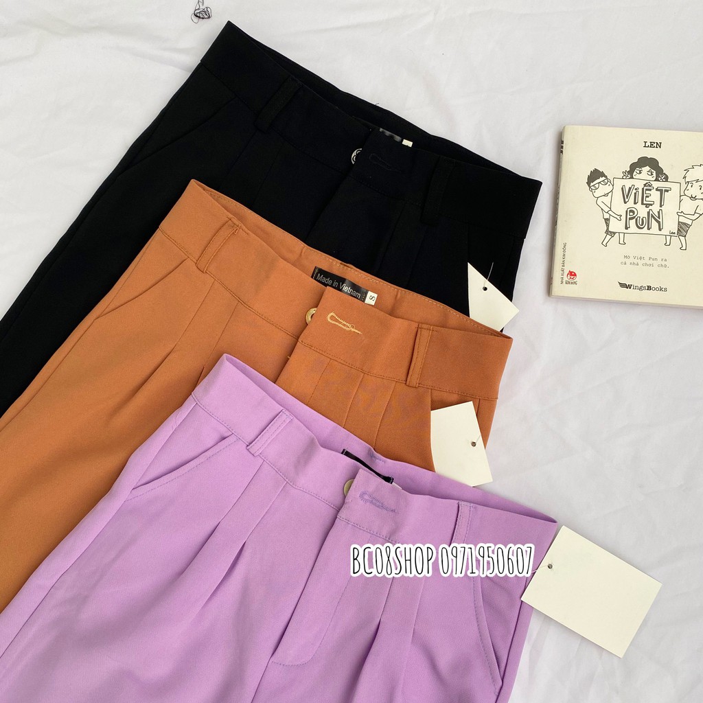 Quần Tây Ống Suông lưng cao kéo khóa xếp 2ly trước hàng cao cấp có size  - Zozo_unisex