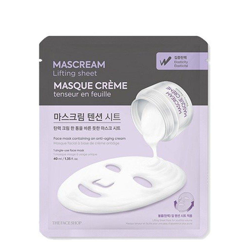 Mặt Nạ Làm Săn Chắc Da THEFACESHOP Deeply Firming Mascream Lifting Sheet Mask 40ml