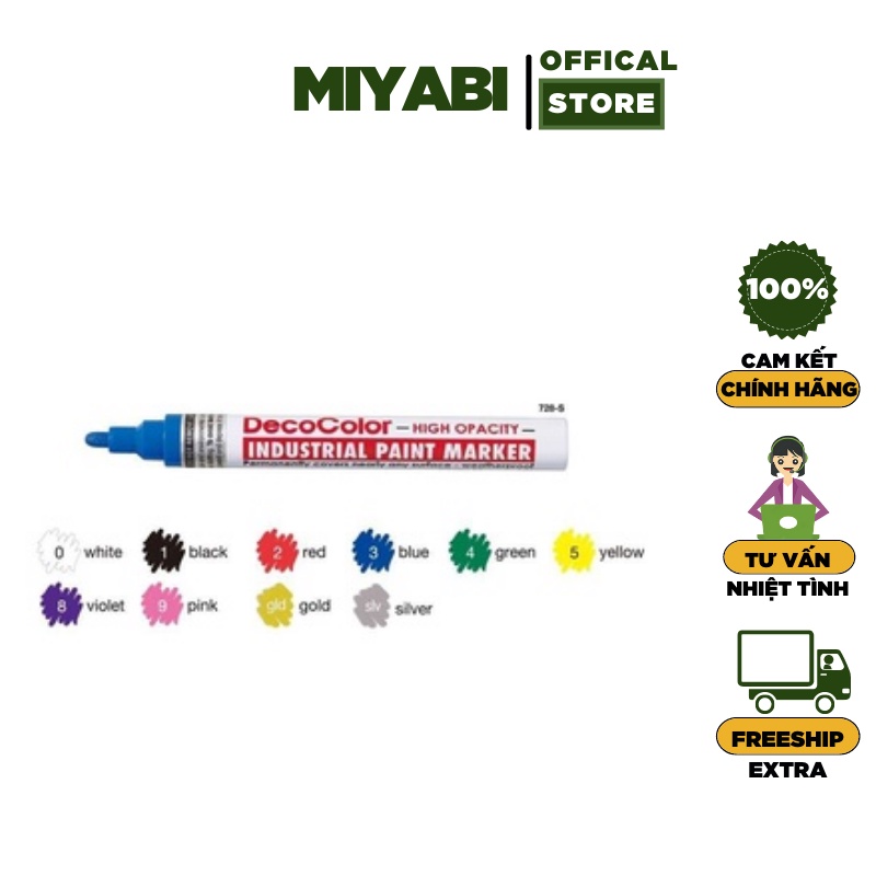 Bút Sơn Công Nghiệp Marvy Viết Được Trên Kính, Kim Loại, Gốm, Nhựa, Gỗ - Ngòi 1.4 mm