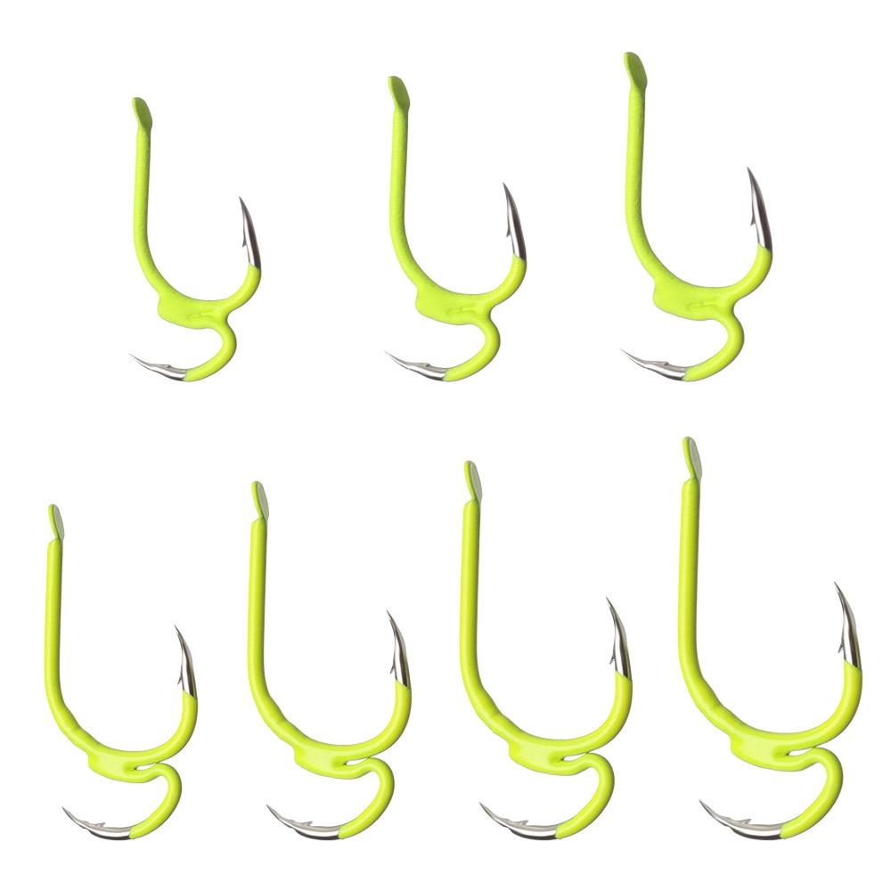 MUVAKO Bộ 10 Móc Câu Cá Bằng Thép Cacbon Chất Lượng Cao