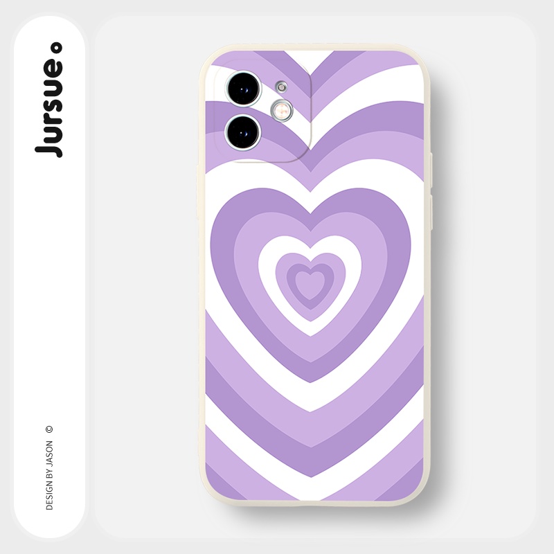 Ốp lưng JURSUE mềm hình cặp đôi dễ thương đẹp cho iPhone 13 12 11 Pro Max SE 2020 X XR XS ip 8 7 6 6S Plus kute Y81